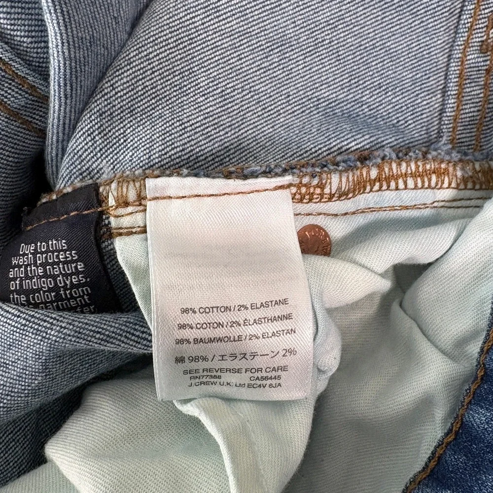 J. Crew Slim Broken In Boyfriend Jeans Womens Size 32P Blue Denim High Rise